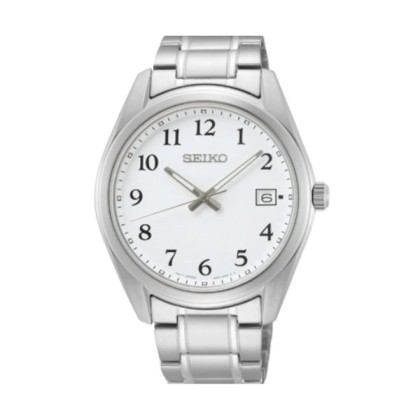 SEIKO SUR459P1 WHITE DIAL STAINLESS STEEL MEN WATCH